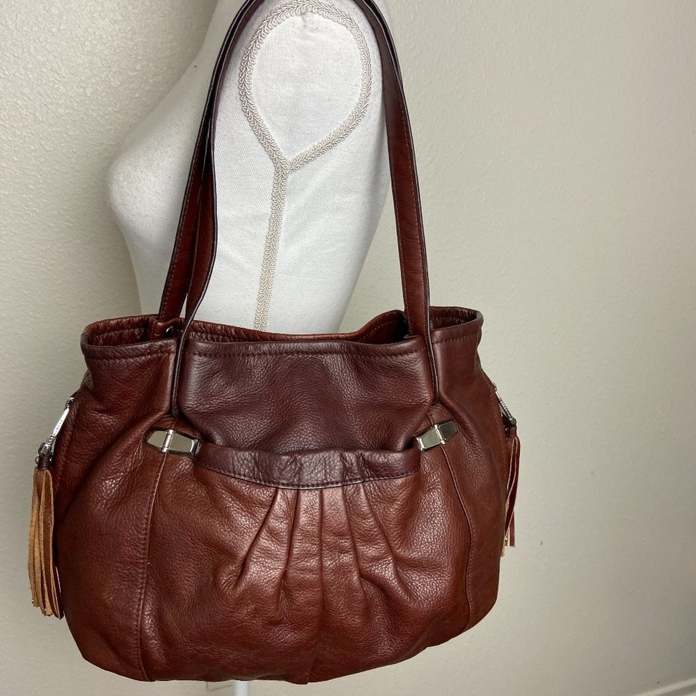 B. Makowsky Burgundy Wine  Bag Soft Leather